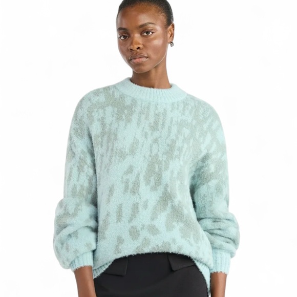 Scoop Sweaters - Scoop Galaxy Jacquard Tunic Sweater, Size XL